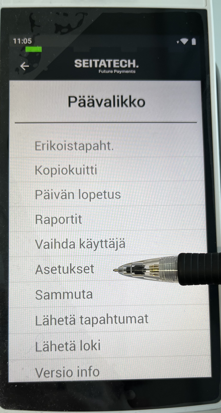 Valitse Asetukset